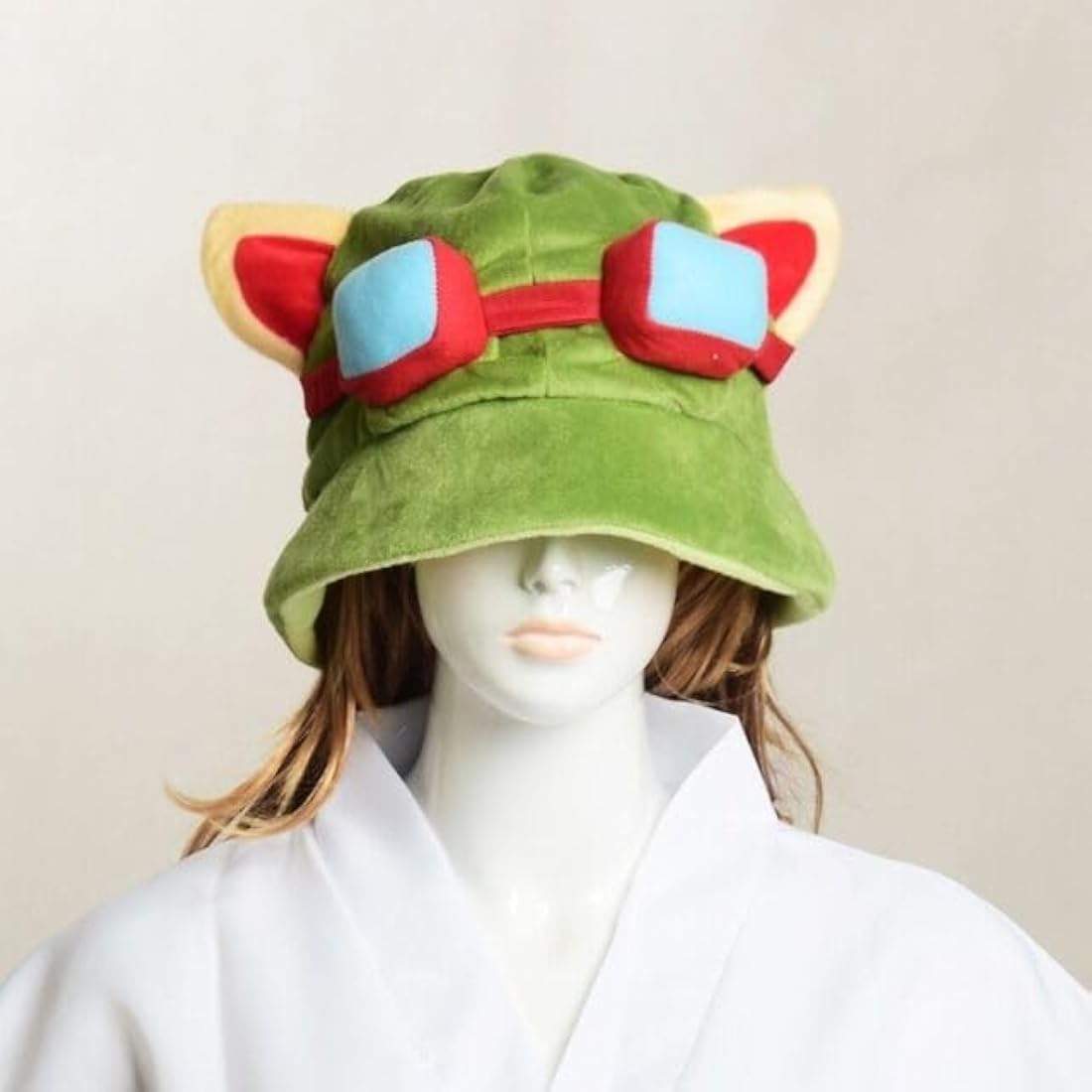 League of legends Kino Green  Anime Cosplay Plush Hat