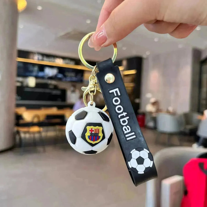New FCB Wht/Blk Football rubber keychain pack of 3 (eff price 40)