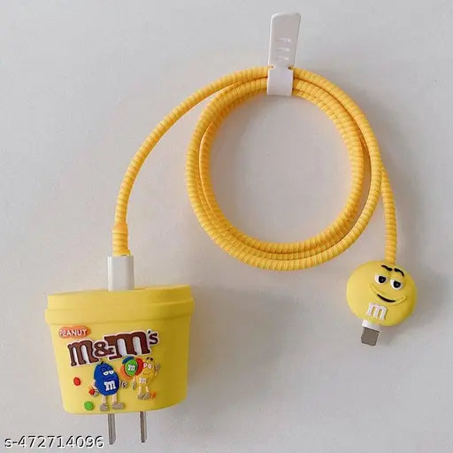 3 pcs- M&M's 20W Iphone Silicone Charger Cover (Net Price 65)