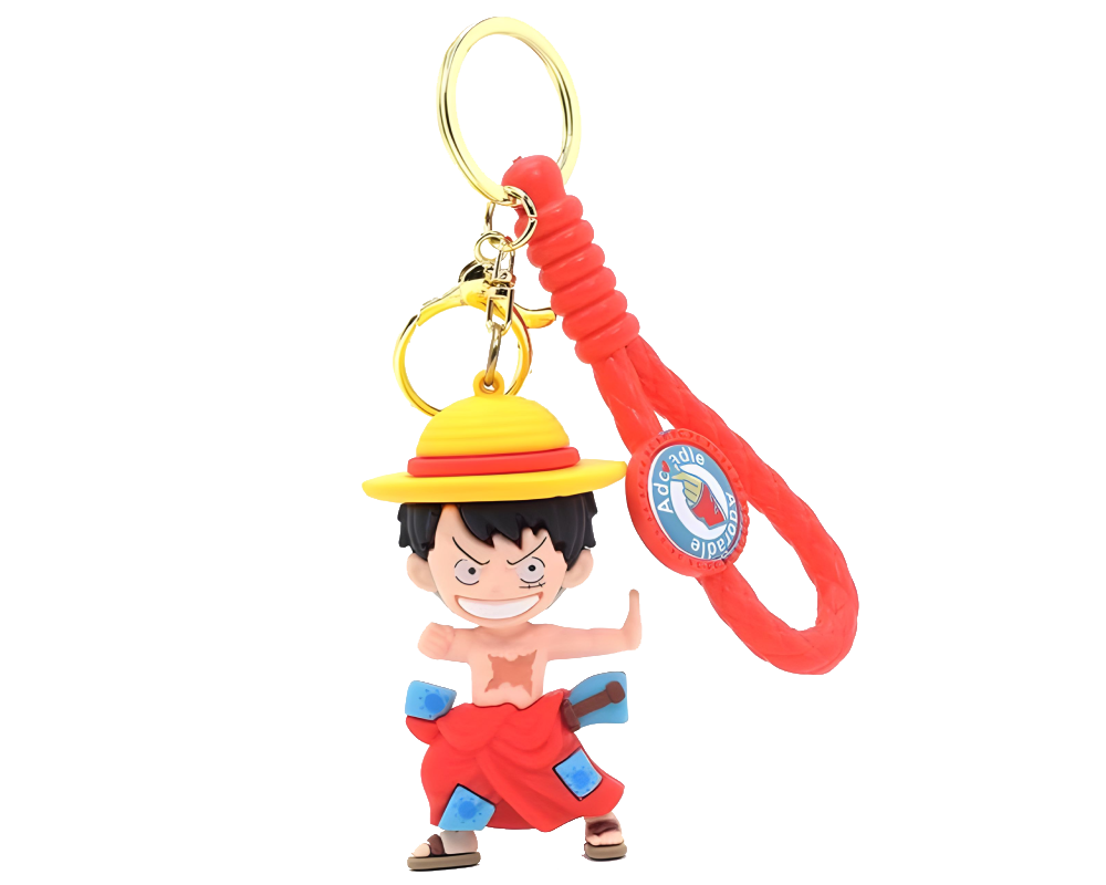 Monkey D.Luffy rubber keychain pack of 3 (eff price 43)