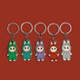 New Labubu Standing Metal Keychain Pack of 3 (eff price 35)
