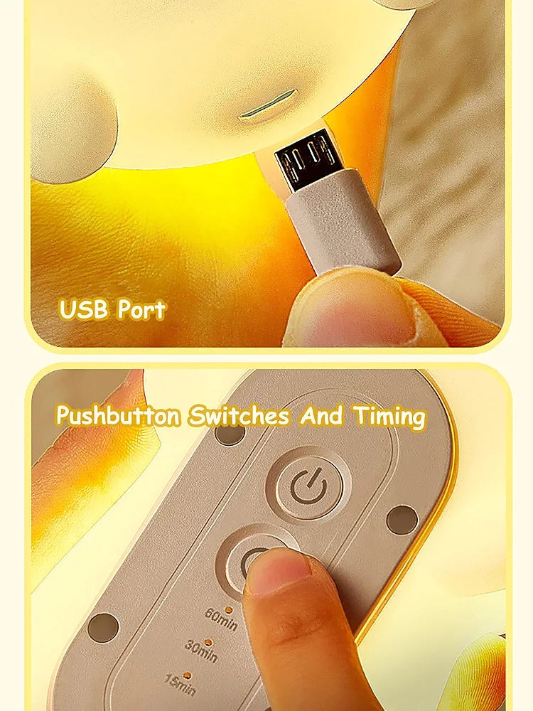 Puppy Sillicon Clapping Night Lamp