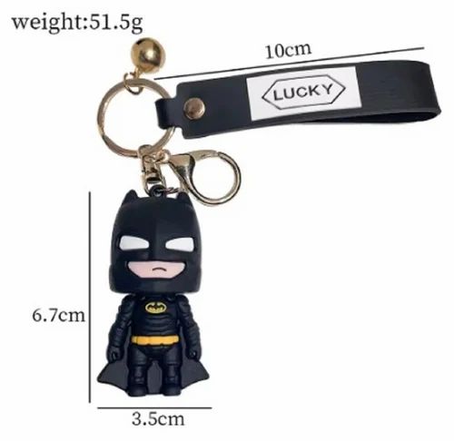 New Bat with Mask Rubber Keychain pack of 3 (eff price 40)