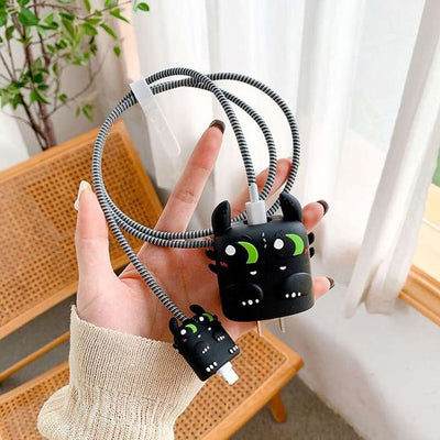 3 pcs- Night Fury (Toothless) 20W Iphone Silicone Charger Cover (Net Price 65)