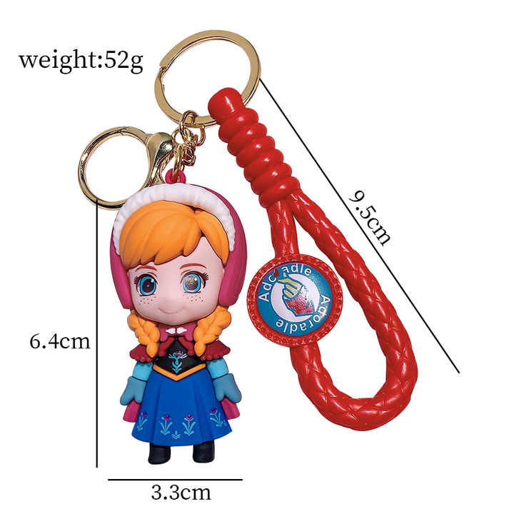 Anna Snow Princess rubber keychain pack of 3 (eff price 43)