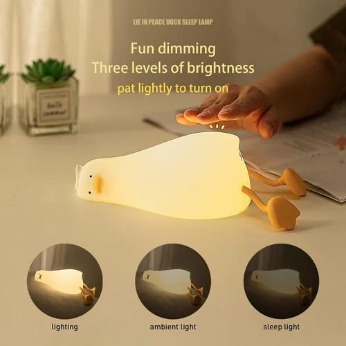 Duck Sleeping Sillicon Night Lamp