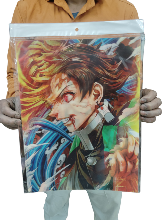 Tanjiro 3d poster pack of 2 ( eff price 90)