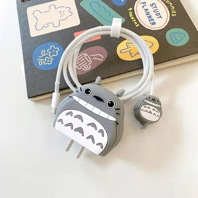 3 pcs- Cat Grey 20W Iphone Silicone Charger Cover (Net Price 65)
