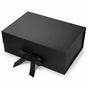 New Black Modern Folding Gift 🎁 Box with Ribbon🎀 (Size- 23x16x10cm)
