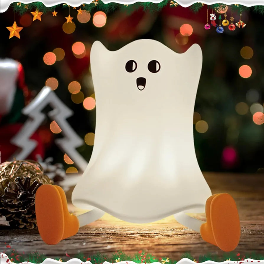 Ghost Sitting Sillicon Night Lamp