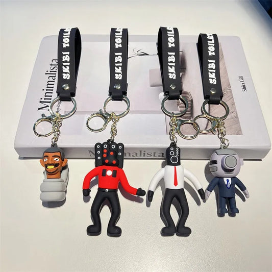 New Skibidi Toilet Rubber Keychain Pack of 3 (eff price 37)
