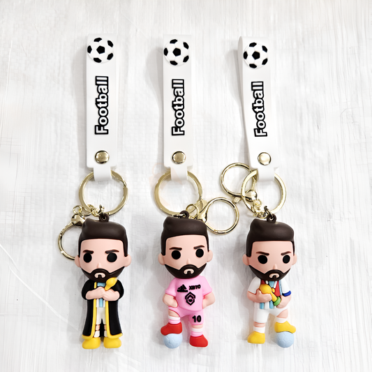 New Latest Messi Rubber Keychain Pack of 3 (eff price 37)