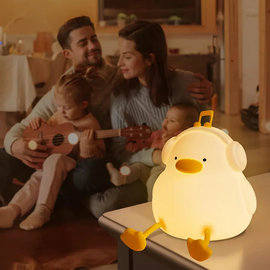 Duck with Headphone 🎧 Sillicon Night Lamp