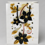 Black flower theme small size paper gift bag (Pack of 12)