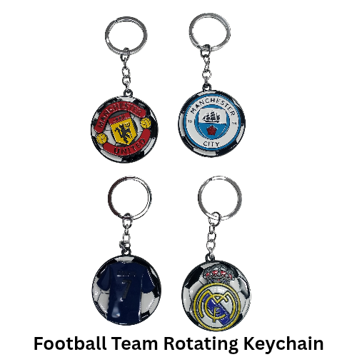 New Footballers Teams rotating mix keychain Pack of 5 (eff price 45) (With Packing)