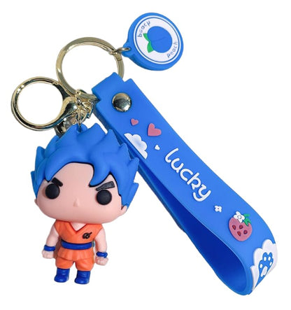 New Blue Kid Goku Rubber Keychain Pack of 3 (eff price 37)