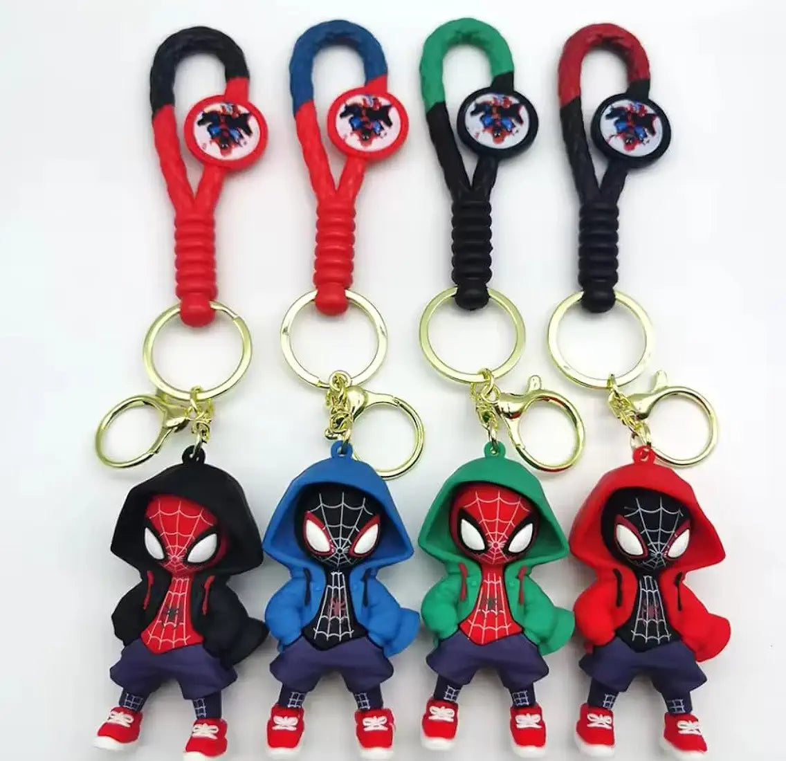 Spidy Hoody Mix Colour rubber keychain pack of 3 (eff price 37)