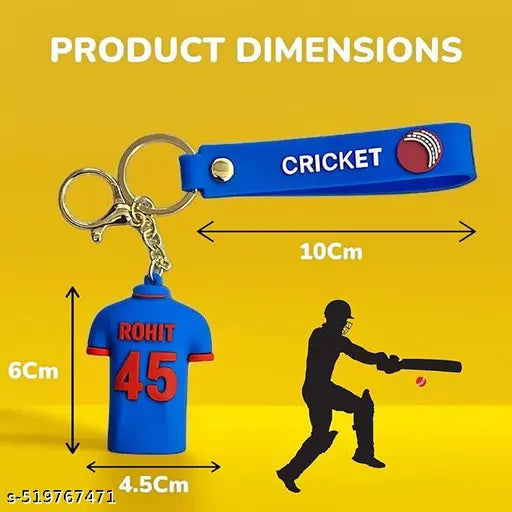 Rohit Shrama T-shirt 45 rubber keychain pack of 3 (eff price 37)