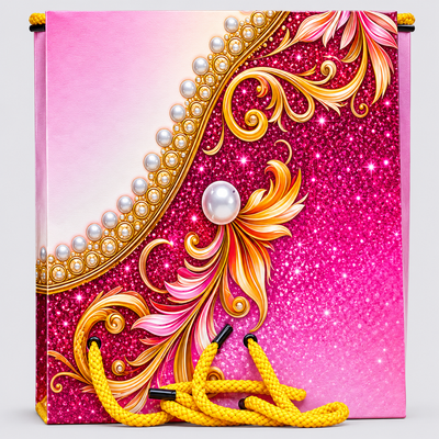 Pink theme small size paper gift bag (Pack of 12)