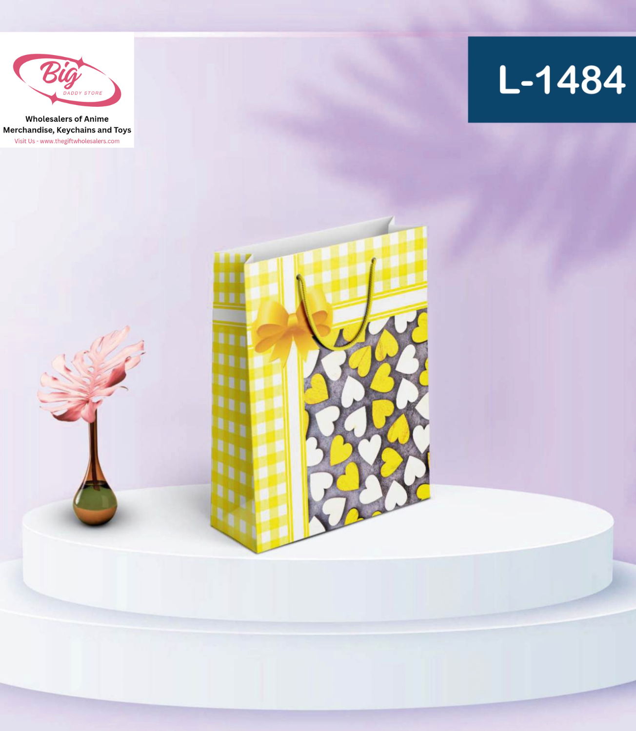 Large size paper gift bags L-1484 (Pack of 12)