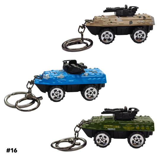 12 pcs -   Military Tank keychain Net price 49