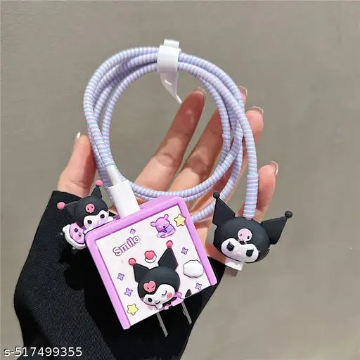 3 pcs- Kuromi Box 20W Iphone Silicone Charger Cover (Net Price 65)