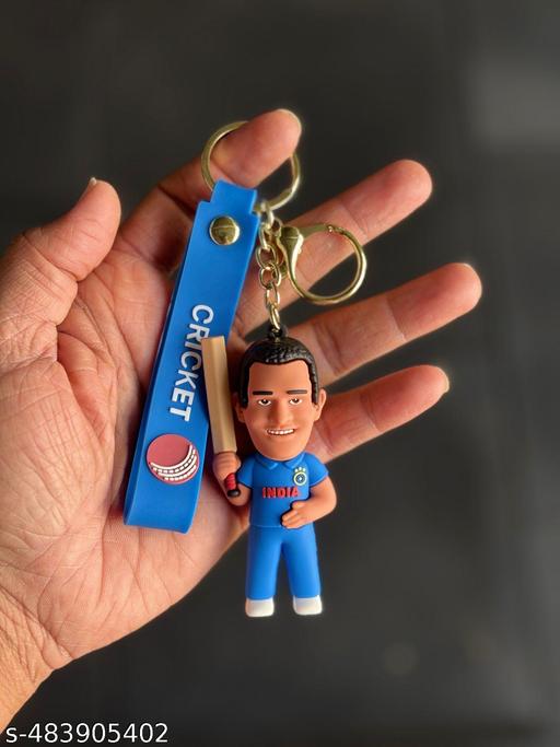 Ms dhoni Rubber Keychain Pack of 3 (eff price 37)