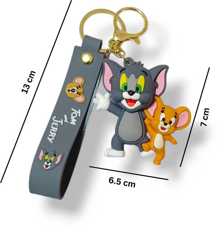 Tom & Jerry friends rubber keychain pack of 3 (eff price 37)