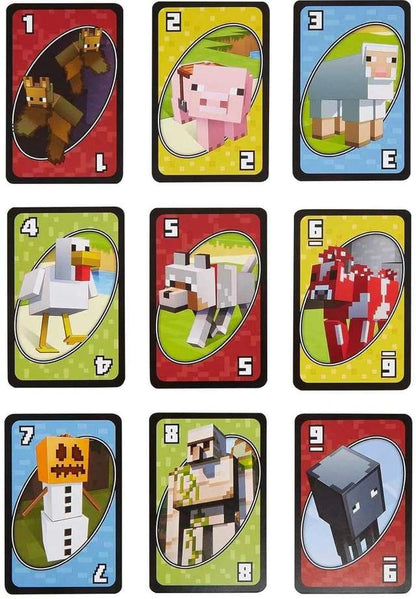 New Uno Minecraft cards Hot selling pack of 3 (eff price 48)