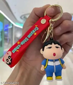 Shinychan in Blue Clothes rubber keychain pack of 3 (eff price 37)
