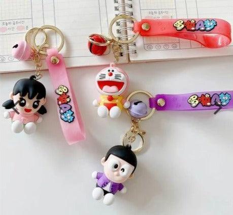 Doremon Rubber Keychain Pack of 3 (eff price 37)