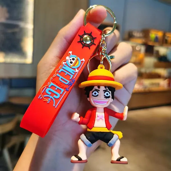New Luffy Taekwondo Rubber Keychain Pack of 3 (eff price 37)