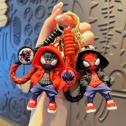 Black Hoody 🕷️ Spidy rubber keychain pack of 3 (eff price 43)