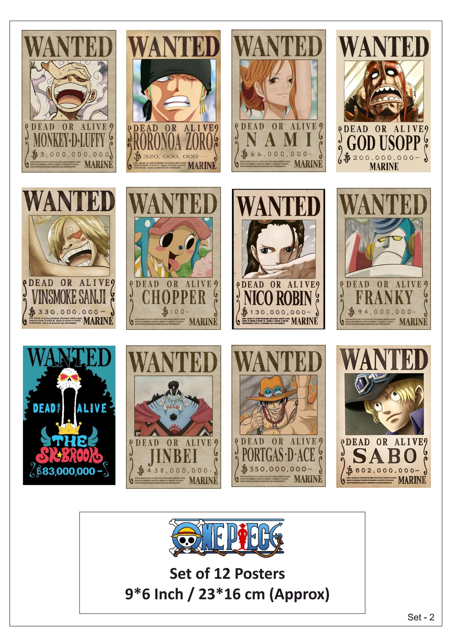 Wanted small size paper poster pack of 12 (eff price 68/pkt) Pack of 3 packet