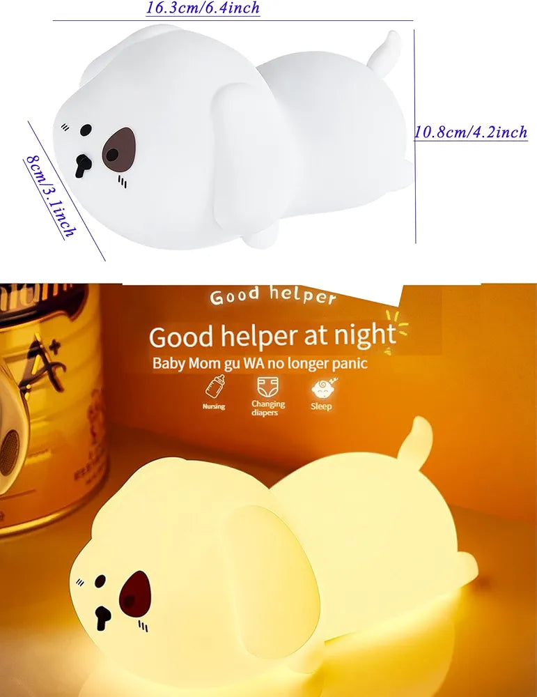 Puppy Sillicon Clapping Night Lamp
