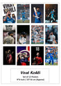 Virat Kohli small size paper poster pack of 12 ( eff price 68 / 3packet )