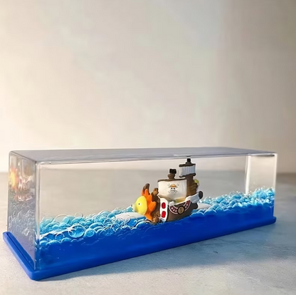 Luffy Ship In Blue Water Showepeice
