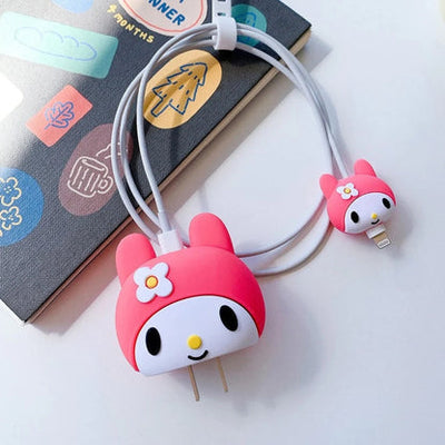 3 pcs- Kuromi Pink 20W Iphone Silicone Charger Cover (Net Price 65)
