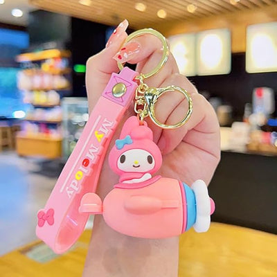 New Kuromi on Helicopter Rubber Keychain Pack of 3 (eff price 35)