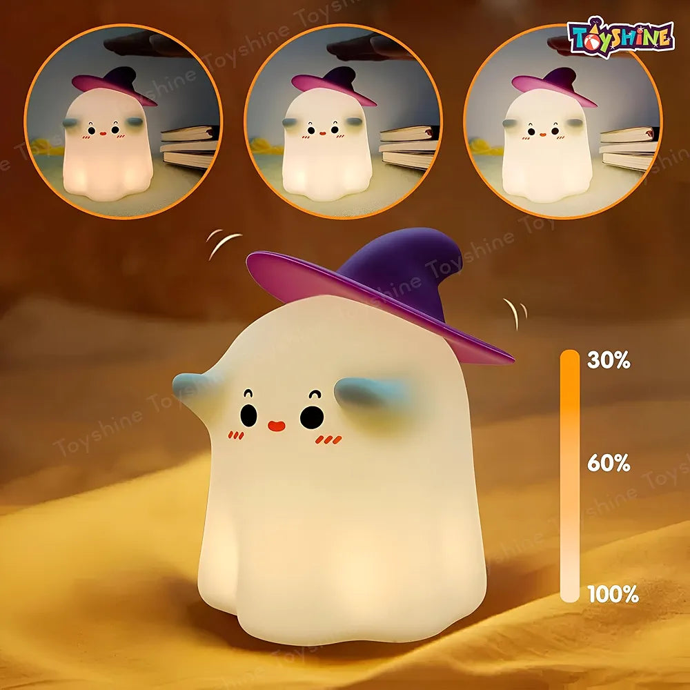 Cute Ghost Sillicon Night Lamp