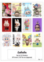 Labubu (S-2) small size paper poster pack of 12 (eff price 68/pkt) Pack of 3 packet