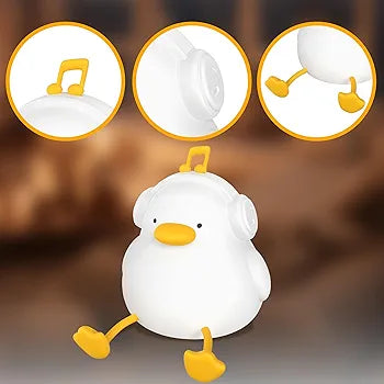 Duck with Headphone 🎧 Sillicon Night Lamp