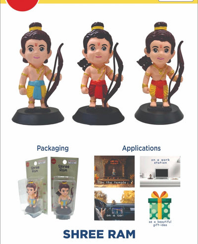 Mini Bobblehead of "Shree Ram Ji" - Pack of 2 (eff price 95)