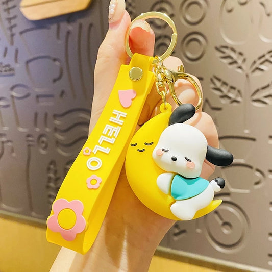 Melody on Moon rubber keychain pack of 3 (eff price 43)