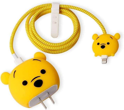 3 pcs- Teddy Bear Yellow 20W Iphone Silicone Charger Cover (Net Price 65)