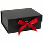 New Black Modern Folding Gift 🎁 Box with Red Ribbon🎀 (Size- 23x16x10cm)