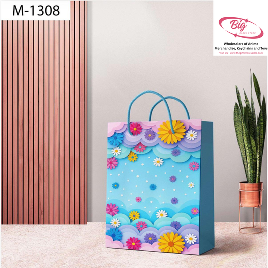 Medium size paper gift bags M-1308 (Pack of 12)