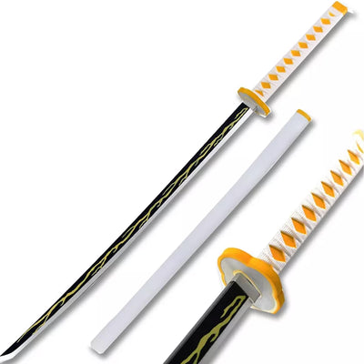 Set of 2 - Demon Slayer Kaigaku 104 cm fully assembled Wooden katana - Net Price ₹680/pc
