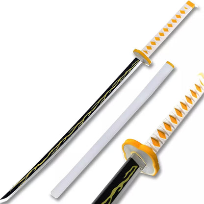Set of 2 - Demon Slayer Kaigaku 104 cm fully assembled Wooden katana - Net Price ₹680/pc