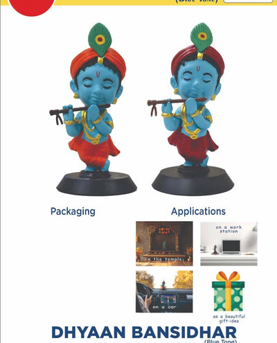 Mini Bobblehead of "Dhyaan Bansidhar" (Blue Tone) - Pack of 2 (eff price 95)